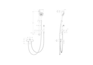 Смеситель для душа с гарнитуром Wonzon & Woghand WW-A31003-MW белый матовый